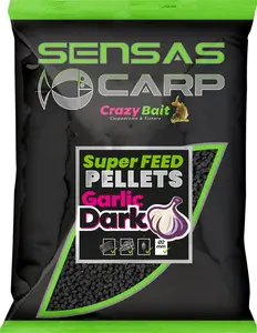 Sensas pelety super feed garlic dark 650 g - 2 mm
