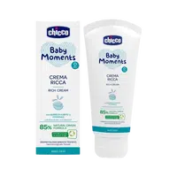 CHICCO Vyživující krém Baby Moments 85% přírodních složek, 0m+, 100 ml