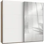 MID.YOU SKŘÍŇ S POSOUVACÍMI DVEŘMI, čiré, bílá, barvy dubu, 250/236/65 cm