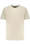 Béžové pánské triko s krátkým rukávem