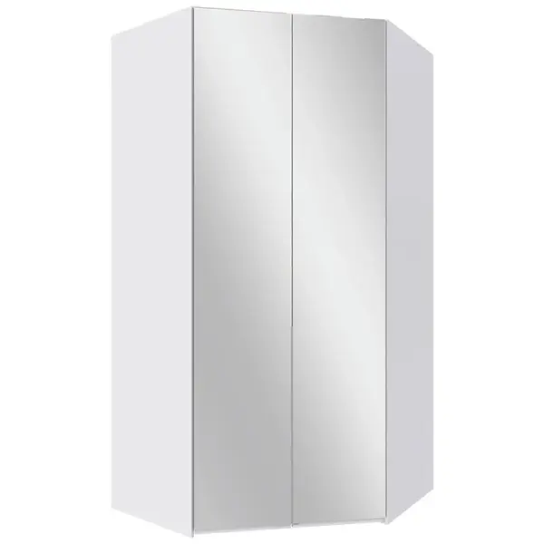 MID.YOU ROHOVÁ ŠATNÍ SKŘÍŇ, bílá, 120/236/120 cm
