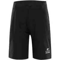ALPINE PRO BAKO Detské športové krátke nohavice, čierna, veľkosť 116-122