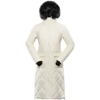 ALPINE PRO GOSBERA Dámsky kabát, béžová, veľkosť