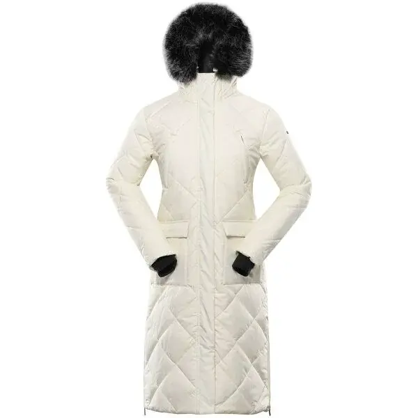 ALPINE PRO GOSBERA Dámsky kabát, béžová, veľkosť