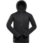 ALPINE PRO ZEG 2 Pánsky hrejivý sveter na zips, čierna, veľkosť 5XL