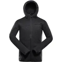 ALPINE PRO ZEG 2 Pánsky hrejivý sveter na zips, čierna, veľkosť 5XL