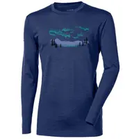 PROGRESS LOKI AURORA Pánské merino triko s dlouhým rukávem, tmavě modrá, velikost
