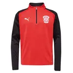 Puma TEAMLIGA 1/4 ZIP TOP JR - ZBROJOVKA BRNO Dětská fotbalová mikina, červená, velikost