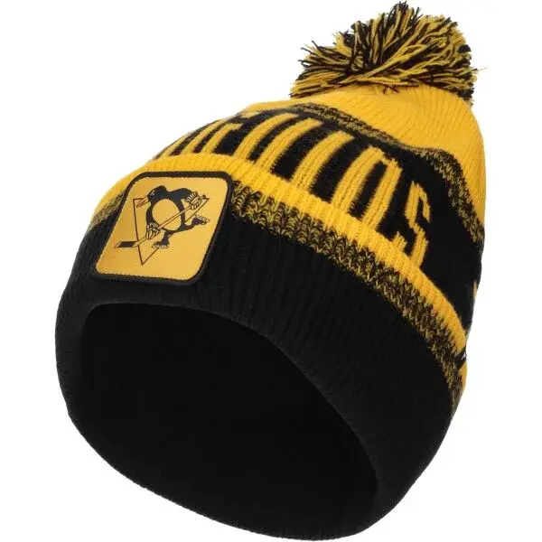 FANATICS PITTSBURGH PENGUINS THRIVE CUFFED POM BEANIE Čepice, černá, velikost