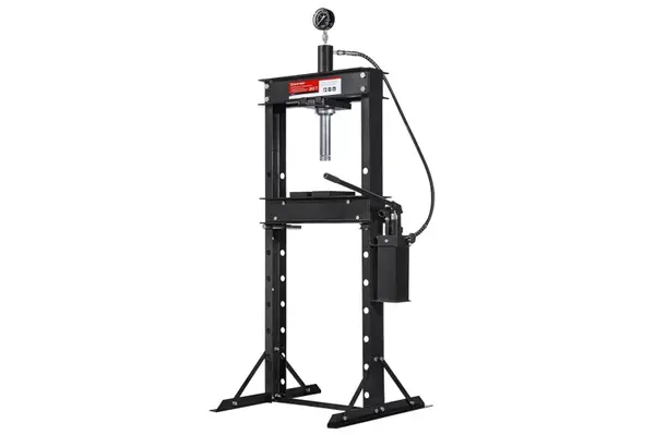 QUATROS Hydraulický dílenský lis 20T s dvojitým čerpadlem