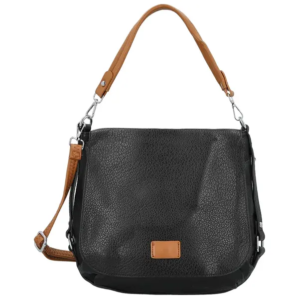 Trendy dámská koženková crossbody kabelka Naiara, černá