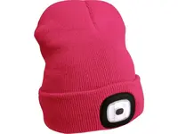 Čepice s čelovkou 45 lm, nabíjecí USB, univerzální velikost, různé barvy - EXTOL LIGHT Barva: růžová