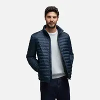 Men's Dark Blue Quilted Jacket Geox Dereck - Mens