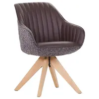 home24 ŽIDLE S PODRUČKAMI, žinylka, vzhled kůže, fialová, barvy dubu