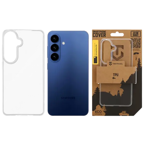 Zadní kryt Tactical TPU pro Samsung Galaxy S26+, transparentní
