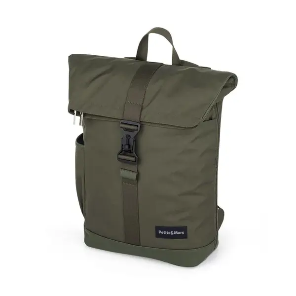 PETITE&MARS Batoh prebaľovací na kočík Jackob Military Green