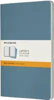 Sešity Moleskine Cahier, L, linkované, 3 ks - tm. tyrkysové