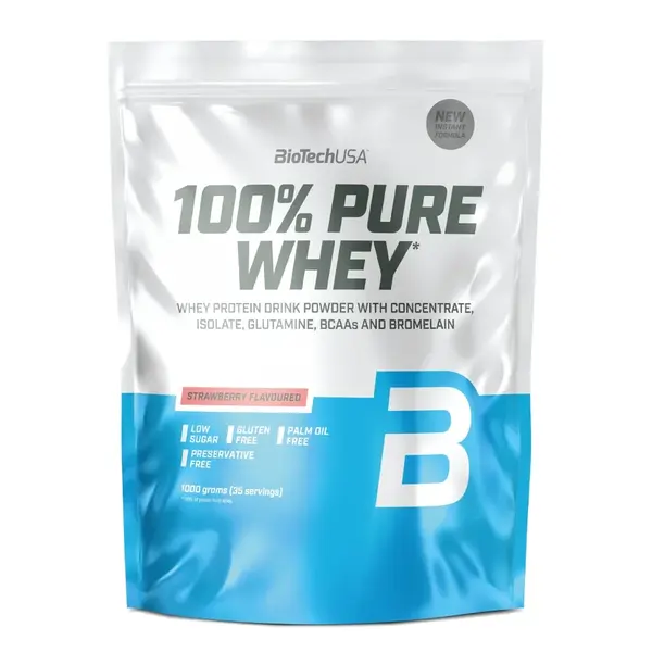 BioTech USA 100% Pure Whey 1000 g jahoda