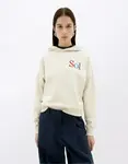 Thinking MU White Hooded Sweatshirt Sun Type Valeria WHITE M