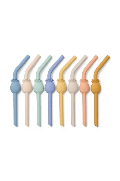 Opätovne použiteľná slamka Liewood Carlson Pineapple Straw 8-Pack