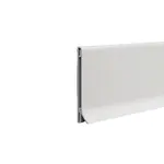 Soklová lišta k soklu "rovná" Eviso biela matný, hliník dĺžka 250 cm, výška hrany 8 mm, ASWH0480