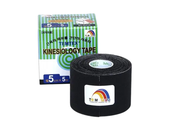 TEMTEX Tejp. ckinesio tape černá 5 cm x 5 m
