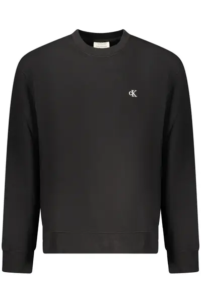 CALVIN KLEIN MEN&#39;S BLACK ZIP-UP SWEATSHIRT