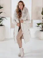 Dámská zimní bunda s páskem