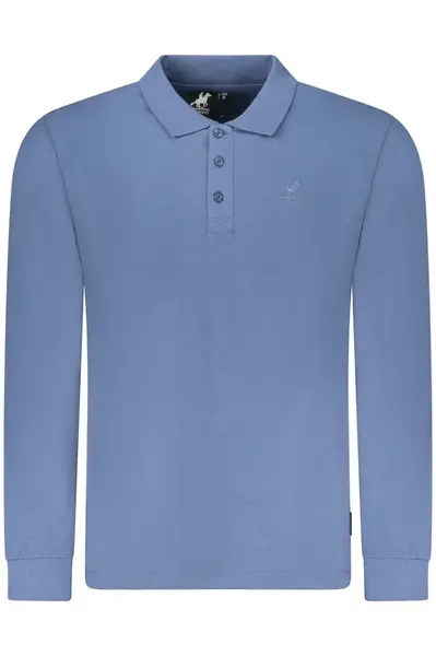 Modrá pánská polokošile s dlouhým rukávem