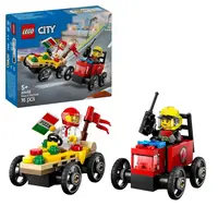LEGO® City 60458 Pretekársky balíček: Rozvoz pizzy vs. hasičské auto