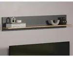 Nástěnná police Esteban 150 cm, antracit/dub evoke
