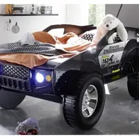 Dětská postel Jeep 90x200 cm, černé závodní auto