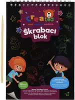 Škrabací blok barevný 10 listů - fialová