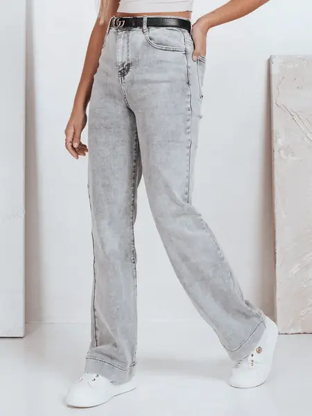 Dámské široké šedé džíny