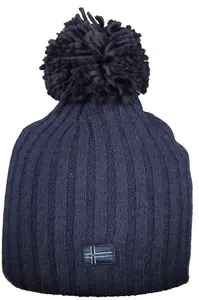 Tmavě modrá čepice s bambulí