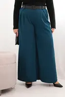 Kesi Plus Size nohavice s širokými nohavicami