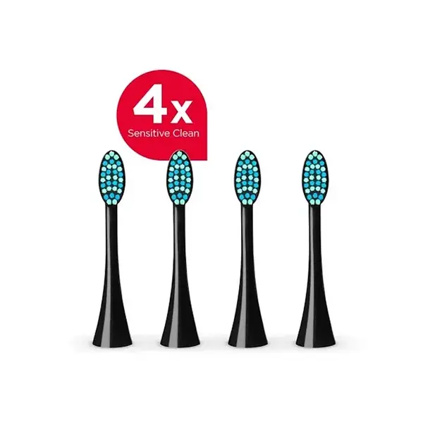 CONCEPT ZK0073 Náhradní hlavice k zubním kartáčkům černé 4 kusy