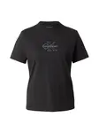 Calvin Klein Jeans Tričko  čierna / strieborná