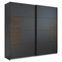 Rauch Möbel SKŘÍŇ S POSOUVACÍMI DVEŘMI, tmavě šedá, tmavý dub, 226/210/62 cm