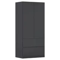 Rauch Möbel ŠATNÍ SKŘÍŇ S OTOČNÝMI DVEŘMI, šedá, 91/197/54 cm