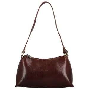 Dámská kožená kabelka na rameno hnědá - Delami Vera Pelle Araxi