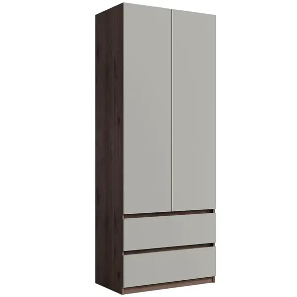 Skříň 2D2SZ Madison 22 šedá/ořech elegant