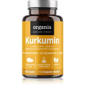 Organis Kurkumin + piperin kapsuly na udržanie vitality 60 cps