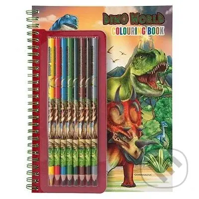Dino World - Colouring Book (Omaľovánky s pastelkami Dino World Carnotaurus) - kniha z kategorie Omalovánky