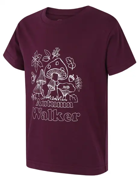 Husky Tee Mushroom K 128, purple Dětské bavlněné triko