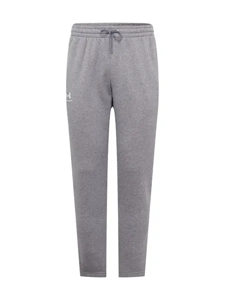 UNDER ARMOUR Športové nohavice 'Essential'  sivá melírovaná / biela