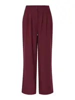 YAS Plisované nohavice 'YASDAKOTA'  rubínová