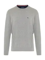 Funky Buddha Sveter  námornícka modrá / sivá melírovaná