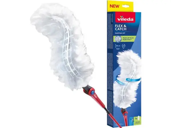 Prachovka VILEDA Flex&Catch s dlouhou rukojetí 179434