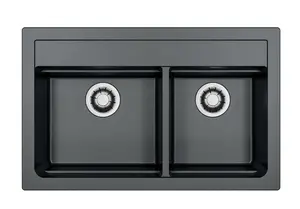 Alveus Atrox - Granitový drez 79x50 cm, Quick-Close, carbon 1149219